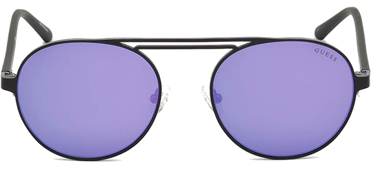 Guess Vintage Round Metal Brow Bar Pilot Sunglasses Women\'s Blue - GU3028 Guess Vintage Round Metal Brow Bar Pilot – Eyedictive main image 4