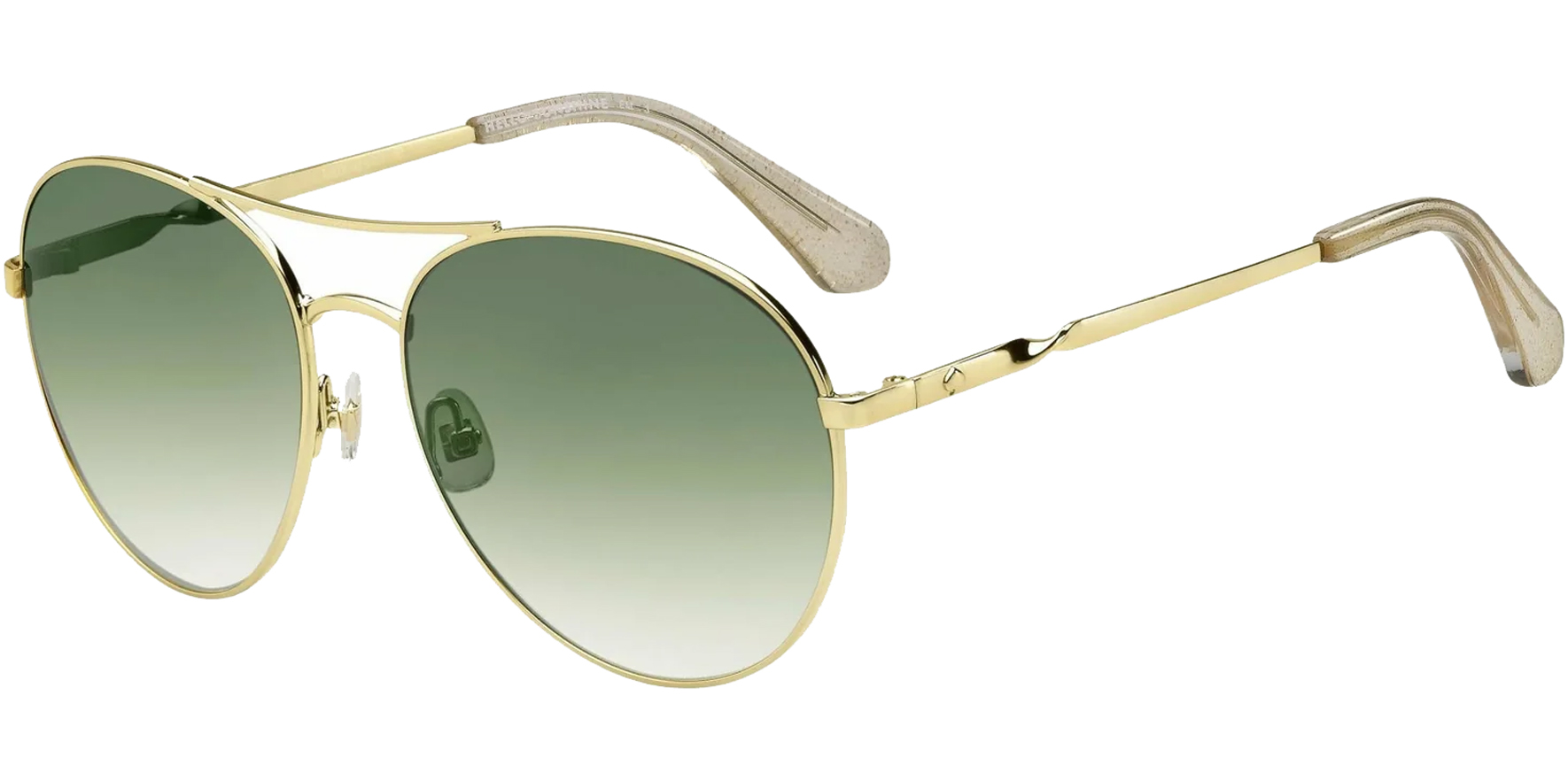 Kate Spade joshelle 60mm aviator sunglasses (Gold/ Nude/ Green) Kate Spade Joshelle/S FWM9K Sunglasses Women main image 4